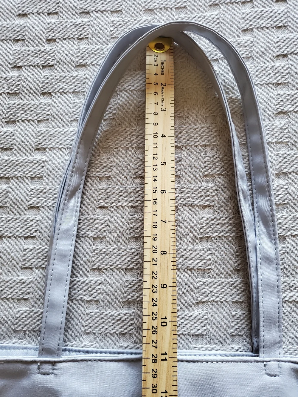 KALIDI Water Resistant Grey Zippered Tote Bag Beach Travel Shopping Market NWOT